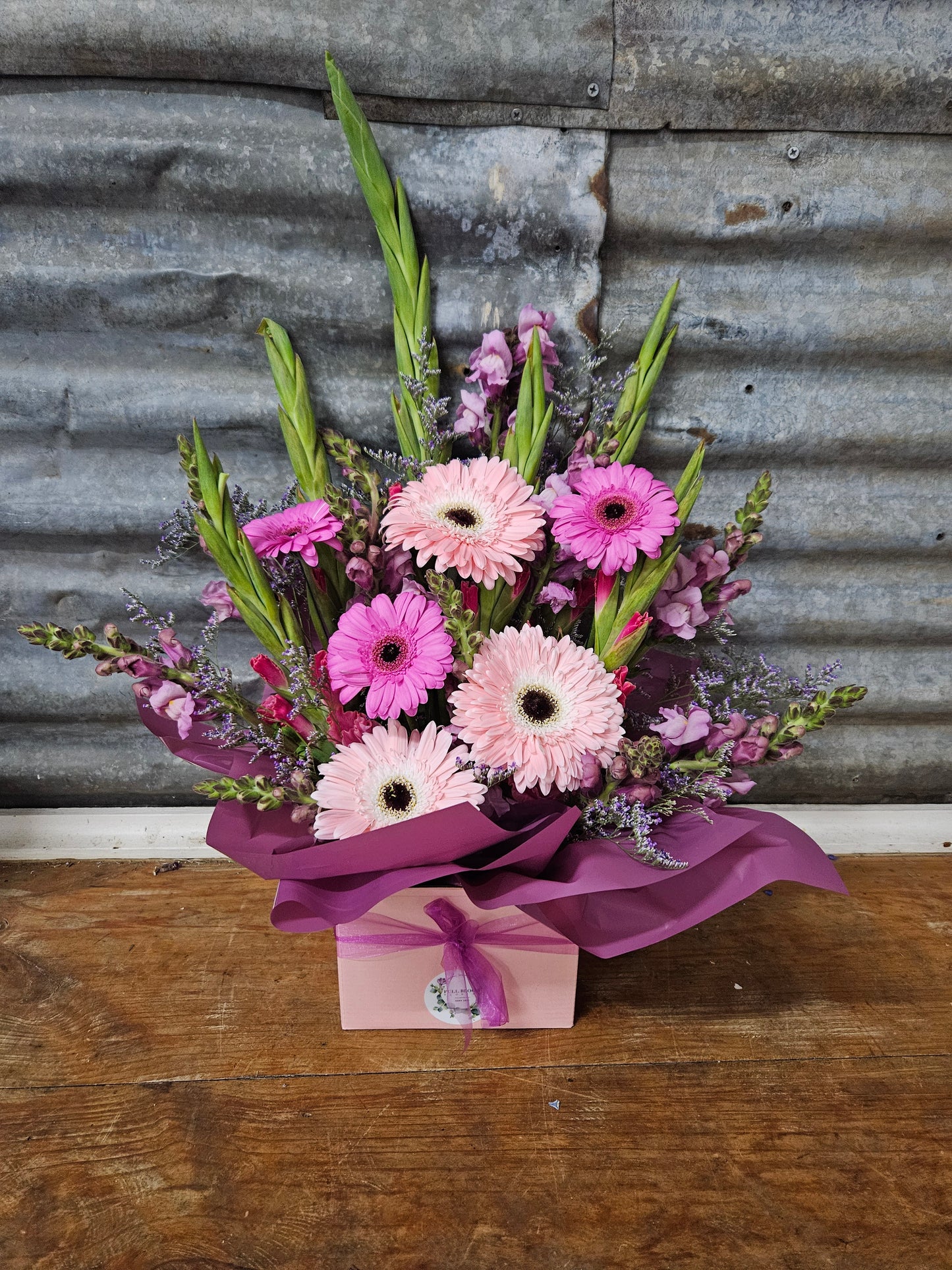 Pinky Purple Mum Arrangement